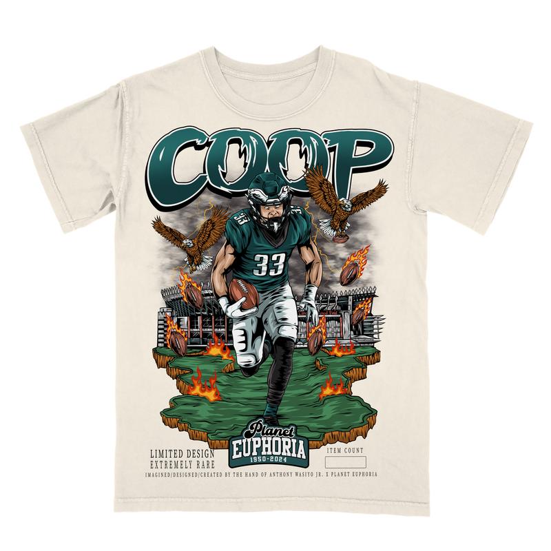 American Football Player Graphic Tee - Bold and Energetic Design