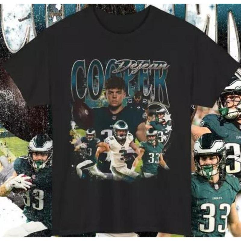 Cooper DeJean Philadelphia Eagles Graphic Tee - Vintage Game Day Football Shirt