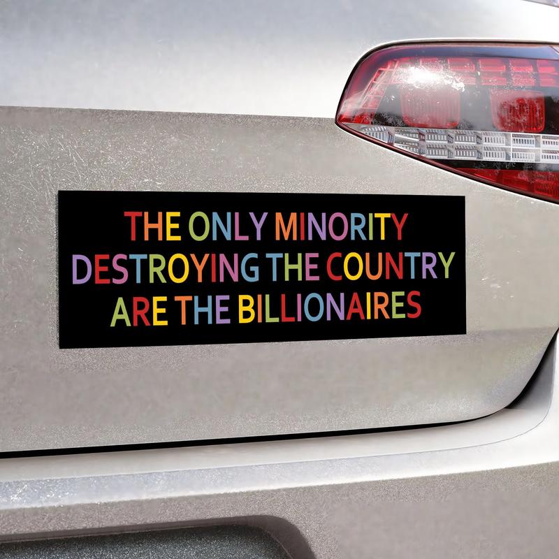 Eat The Rich: The Only Minority Destroying the Country - Anti Billionaire Bumper Sticker/Car Magnet