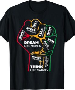 Empowerment Through History: Inspiring Black Leaders Power Fist Hand T-Shirt - 100% Cotton