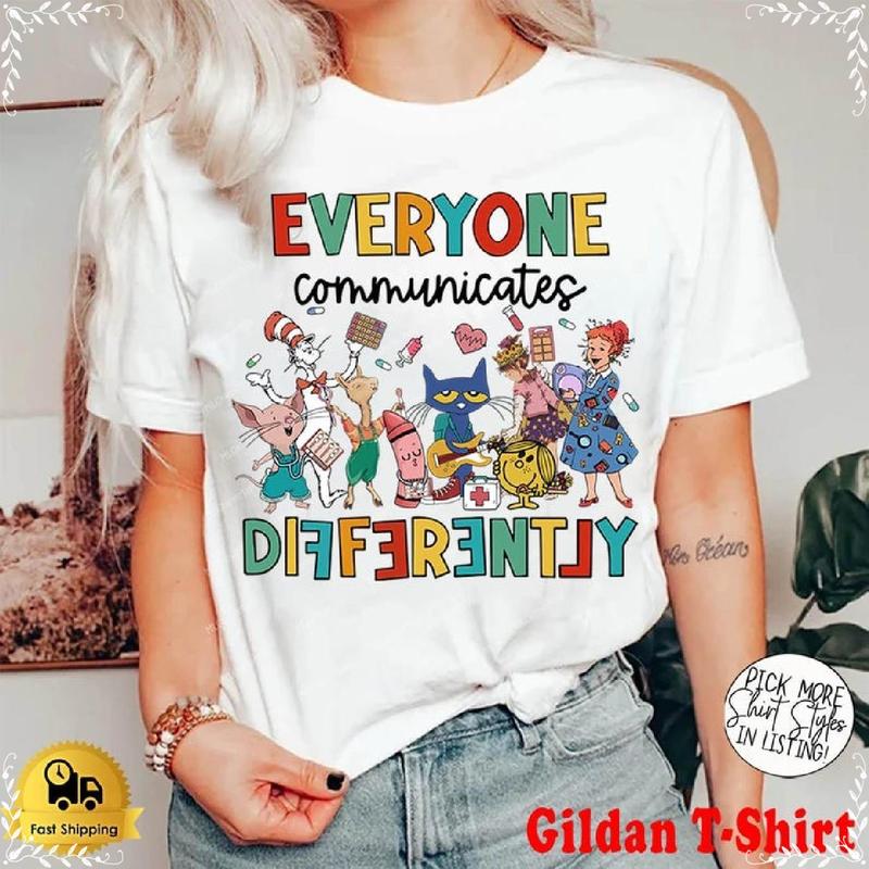 Everyone Communicates Differently Shirt - A Celebration of Neurodiversity and Inclusion
