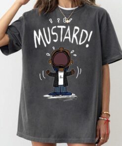 Kendrick Lamar Mustard Cartoon T-Shirt - Ultimate Hip-Hop Casual Wear