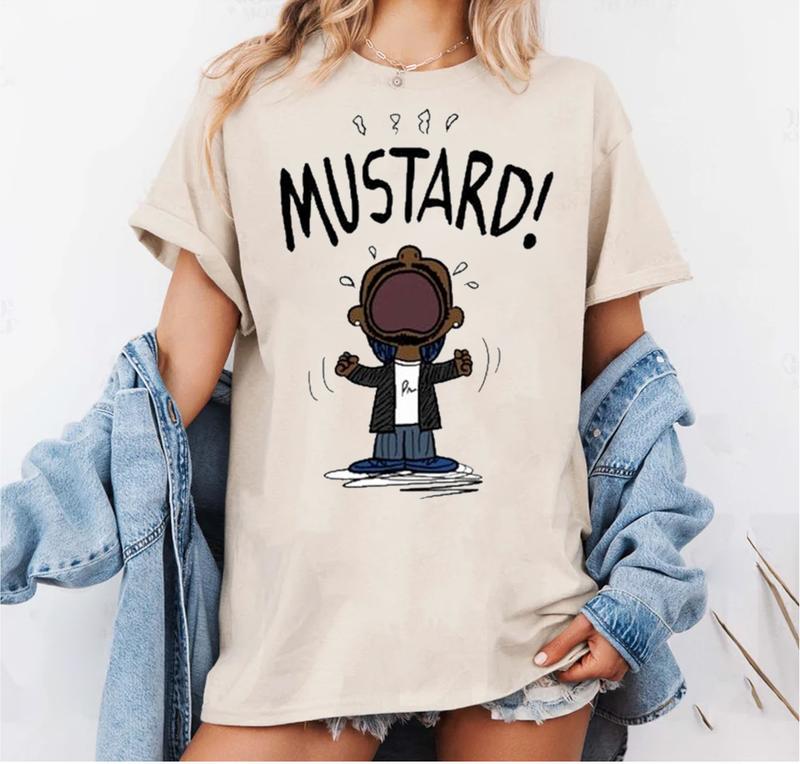 Kendrick Lamar Mustard Shirt - Playful Hip-Hop Inspired T-Shirt for Fans