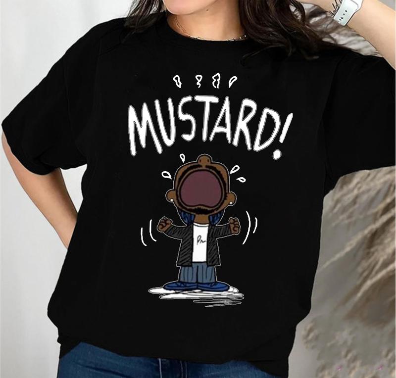 Kendrick Lamar Mustard Shirt - Playful Hip-Hop Inspired T-Shirt for Fans