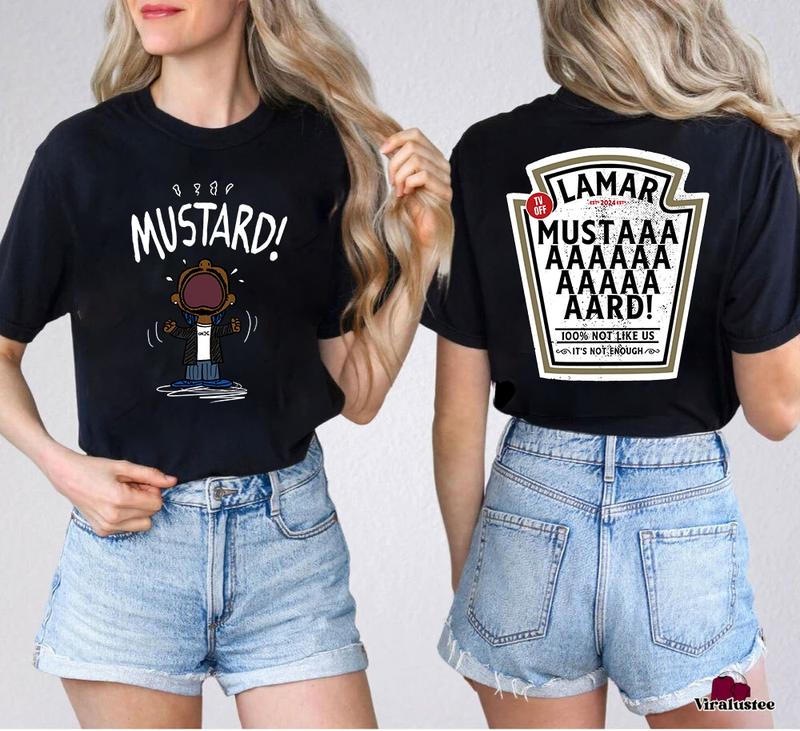 Mustard Pop Culture Tee: Lamar Mustard VR3 T-Shirt 2025 for Best Performance Tour