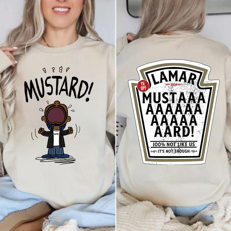 Mustard Pop Culture Tee: Lamar Mustard VR3 T-Shirt 2025 for Best Performance Tour