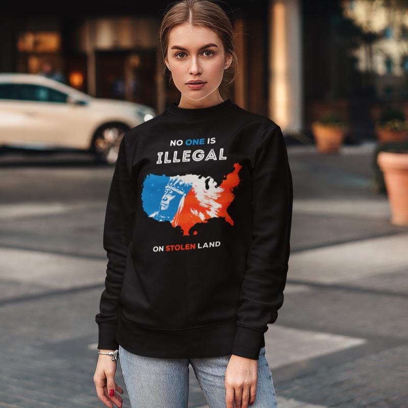 No One Is Illegal on Stolen Land Shirt - American Born, Mexican Roots, Real MAGA