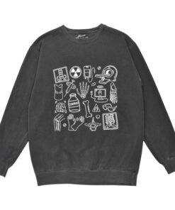 Radiology Doodles Crewneck: Artistic Apparel for Medical Professionals