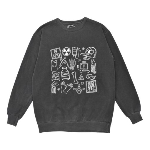 Radiology Doodles Crewneck: Artistic Apparel for Medical Professionals