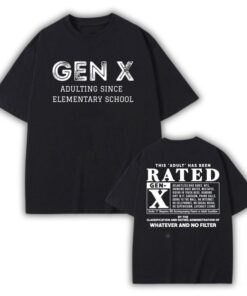Gen X Rated Adult Graphic Tee - Vintage Inspired Funny Sarcastic T-Shirt