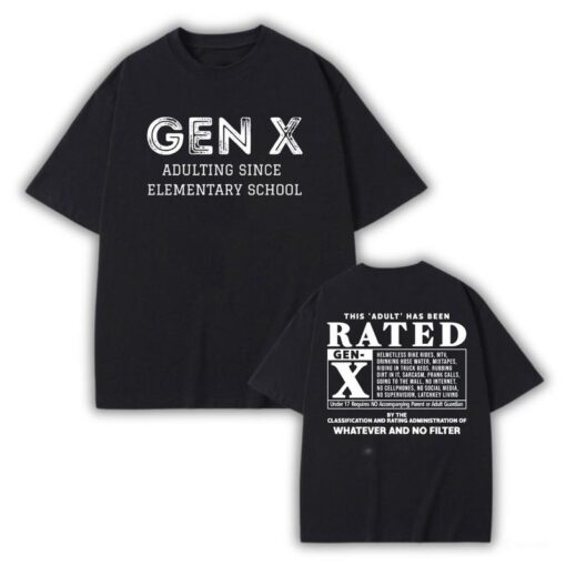 Gen X Rated Adult Graphic Tee - Vintage Inspired Funny Sarcastic T-Shirt