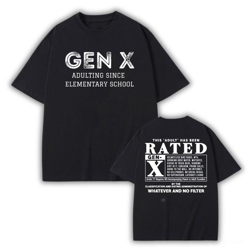 Gen X Rated Adult Graphic Tee - Vintage Inspired Funny Sarcastic T-Shirt