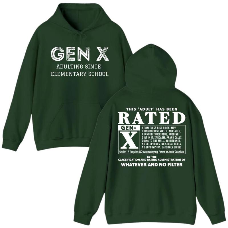 Gen X Rated Adult Graphic Tee - Vintage Inspired Funny Sarcastic T-Shirt