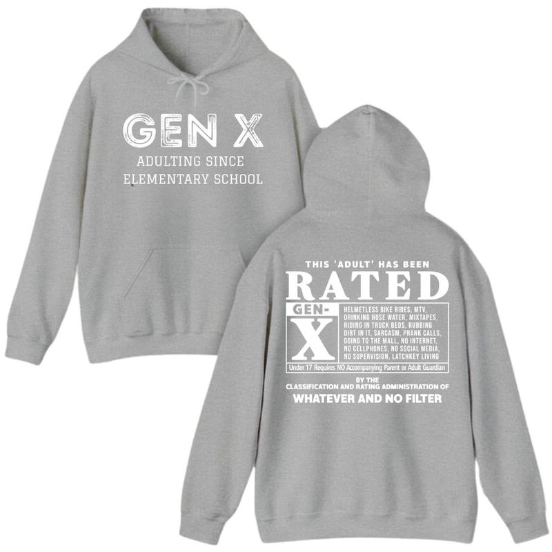 Gen X Rated Adult Graphic Tee - Vintage Inspired Funny Sarcastic T-Shirt