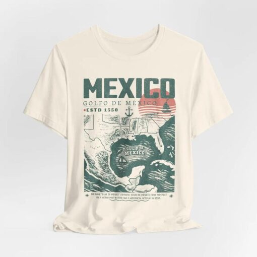 Gulf of Mexico Vintage Art Shirt - Golfo de México 1550 Tee, Perfect for Travelers & History Enthusiasts