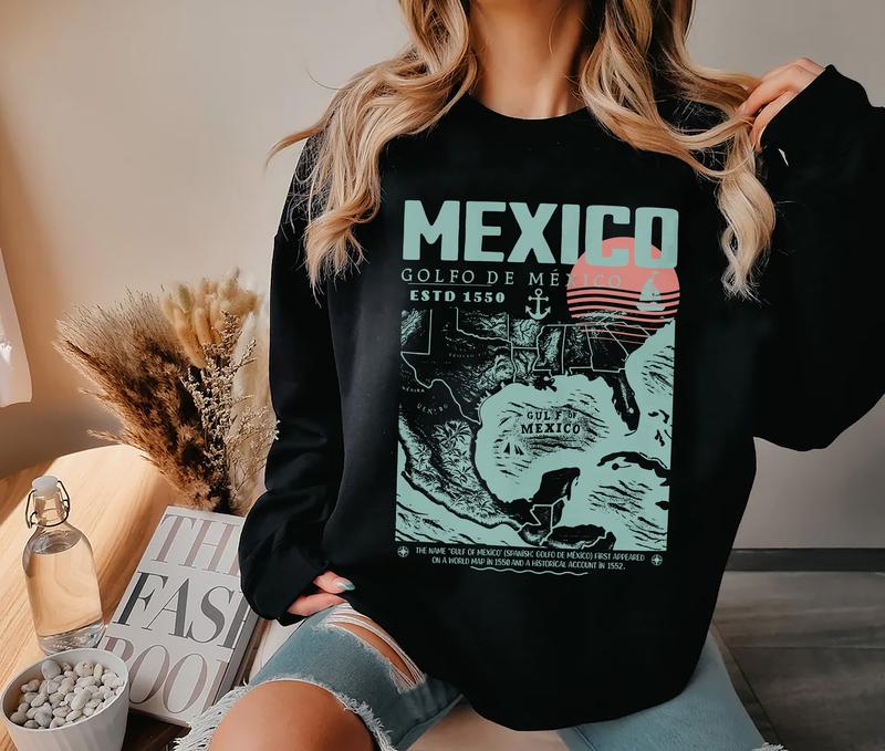 Gulf of Mexico Vintage Art Shirt - Golfo de México 1550 Tee, Perfect for Travelers & History Enthusiasts