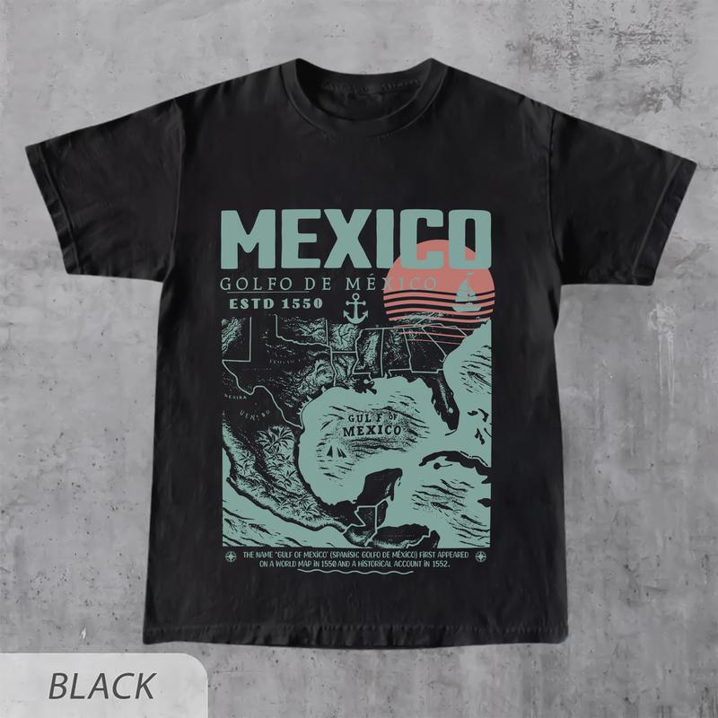 Gulf of Mexico Vintage Art Shirt - Golfo de México 1550 Tee, Perfect for Travelers & History Enthusiasts