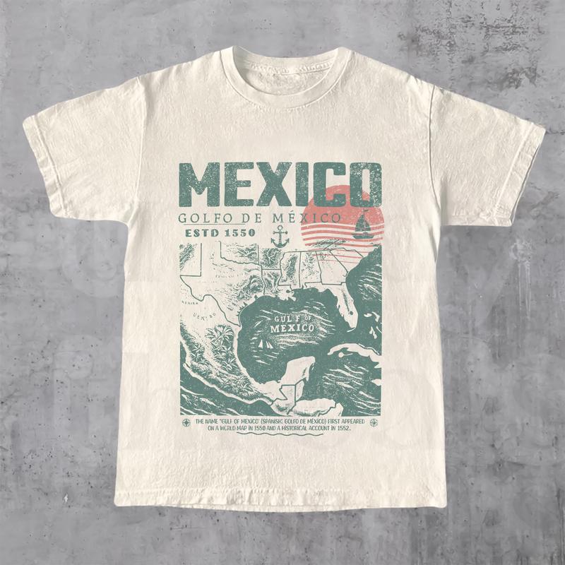 Gulf of Mexico Vintage Art Shirt - Golfo de México 1550 Tee, Perfect for Travelers & History Enthusiasts