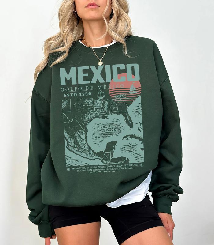 Gulf of Mexico Vintage Art Shirt - Golfo de México 1550 Tee, Perfect for Travelers & History Enthusiasts