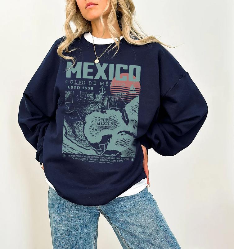 Gulf of Mexico Vintage Art Shirt - Golfo de México 1550 Tee, Perfect for Travelers & History Enthusiasts