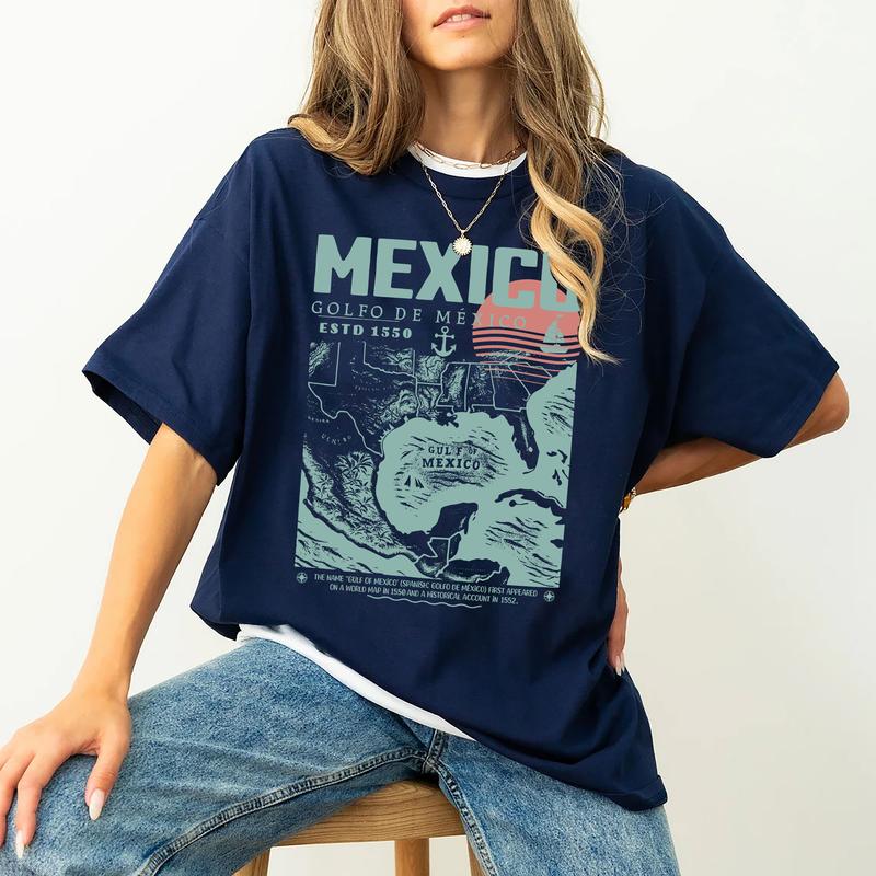 Gulf of Mexico Vintage Art Shirt - Golfo de México 1550 Tee, Perfect for Travelers & History Enthusiasts