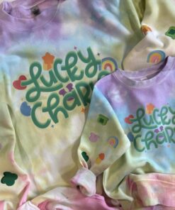 Lucky Charm Tiedye Crewneck Sweatshirt for Saint Patrick’s Day - Multi-Colored Top