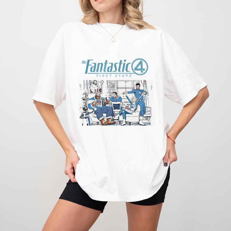 The Fantastic Four: First Steps Adventure Shirt - Cozy Marvel Wear for Superhero Fans