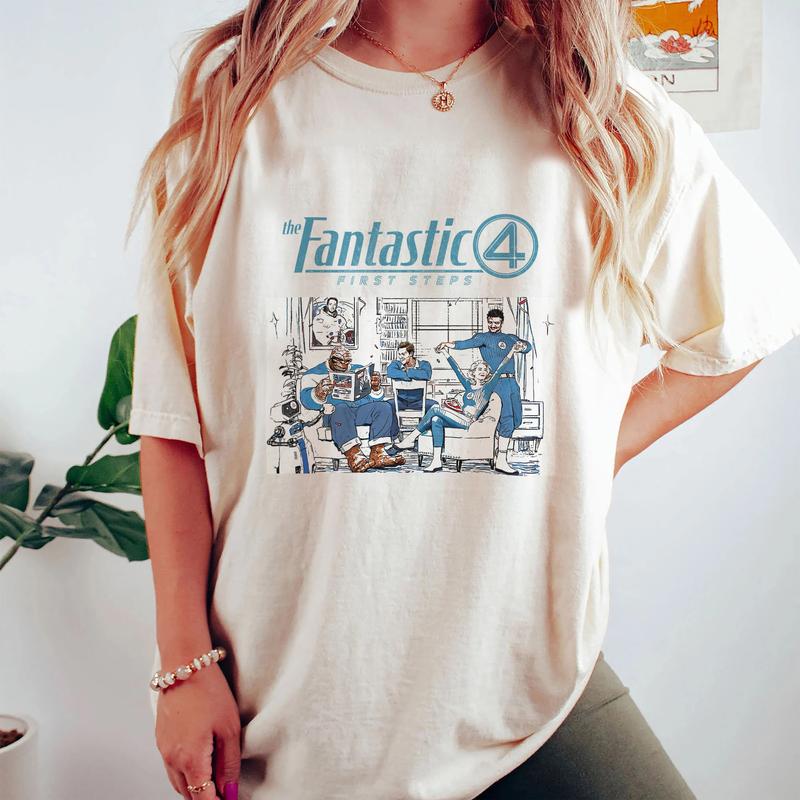 The Fantastic Four: First Steps Adventure Shirt - Cozy Marvel Wear for Superhero Fans