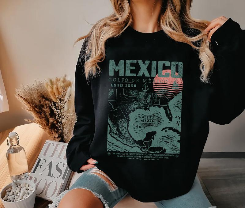 Vintage Gulf of Mexico T-Shirt | Golfo de México 1550 Retro Art Shirt for Adventurers