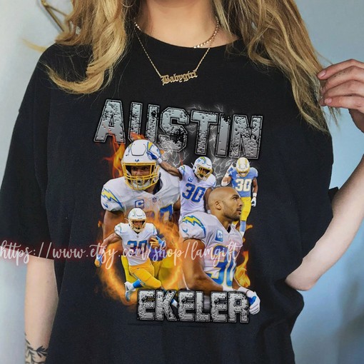 Football Sweatshirt, Austin Ekeler 90s Style Tee, Retro Hoodie