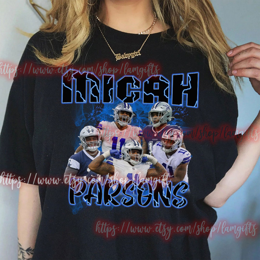 Football Sweatshirt, Micah Parsons 90s Style Tee, Vintage Hoodie