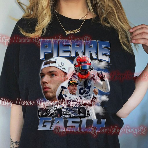 Pierre Gasly 90s Style Tee, Vintage Hoodie, F1 Sweatshirt