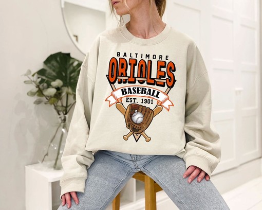Baltimore Baseball Crewneck Sweatshirt, Vintage Baltimore Baseball Shirt, Baltimore MLB Shirt, Baltimore Fan Shirt