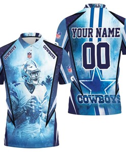 Dak Prescott 4 3D Personalized Polo Shirt: Dallas Cowboys Fan Gift