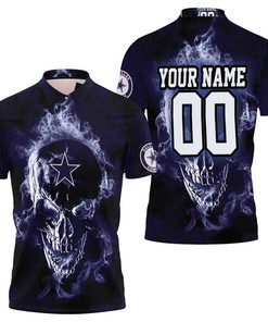 Dallas Cowboys Skull Nfl Fan Polo Shirt