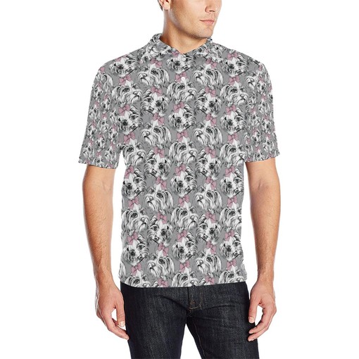Maltese Pattern Print Design 01 Men Polo Shirt