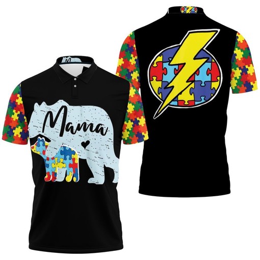 Mama Bear & Son Autism Support Polo Shirt