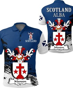 Manson Scottish Family Crest Scotland Special Polo Shirt - Golf Shirt