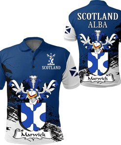Marwick Scottish Family Crest Scotland Special Polo Shirt - Golf Shirt
