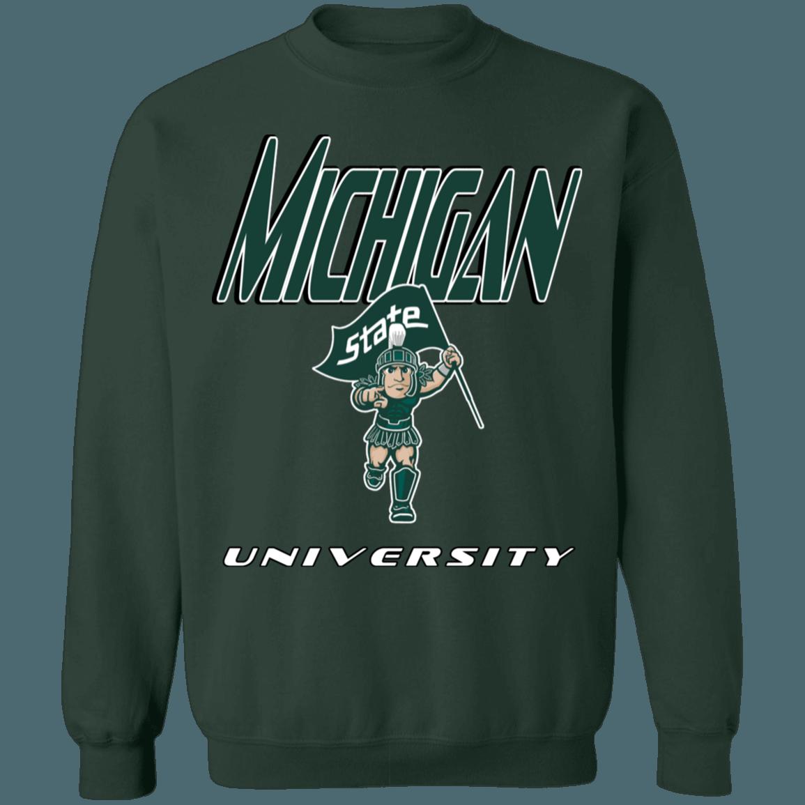 Michigan State Spartans Vintage NCAA Crewneck Sweatshirt Hoodie Shirt Gifts for Fans - Image 2