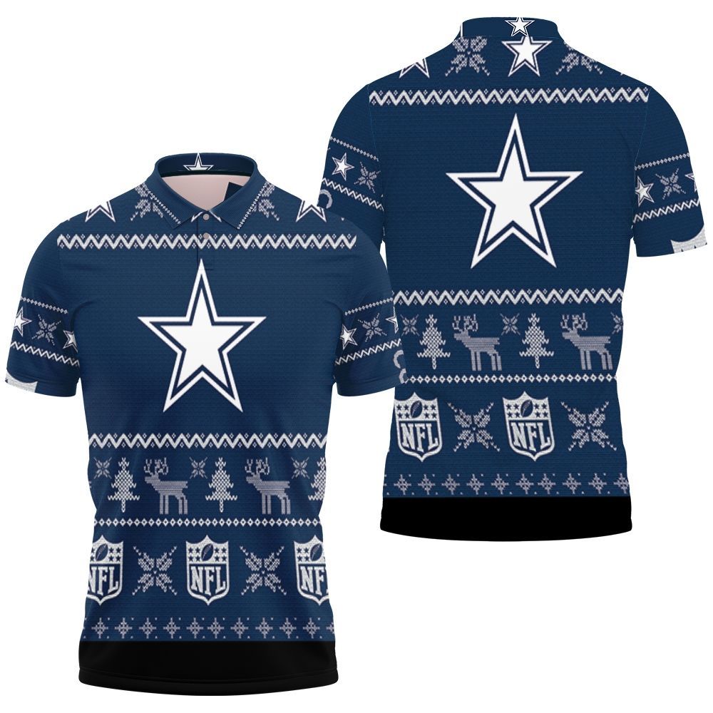 NFL Dallas Cowboys Ugly Sweatshirt Christmas 3D All Over Print Polo Shirt