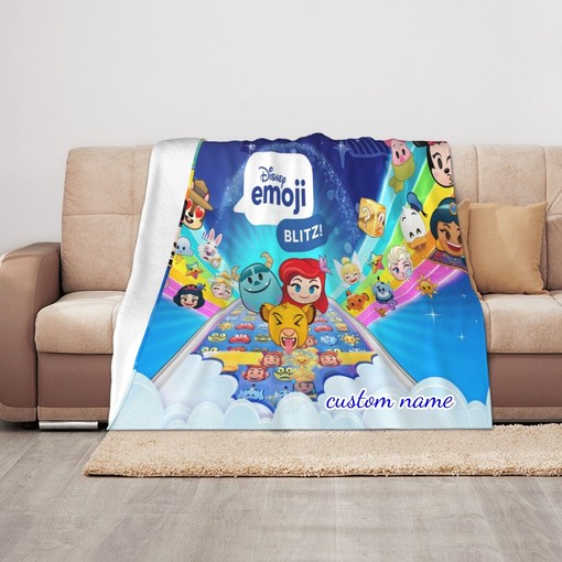 Personalized Disney Emoji Blitz Quilt Bedding Set Blanket - Perfect for Bedroom Decor
