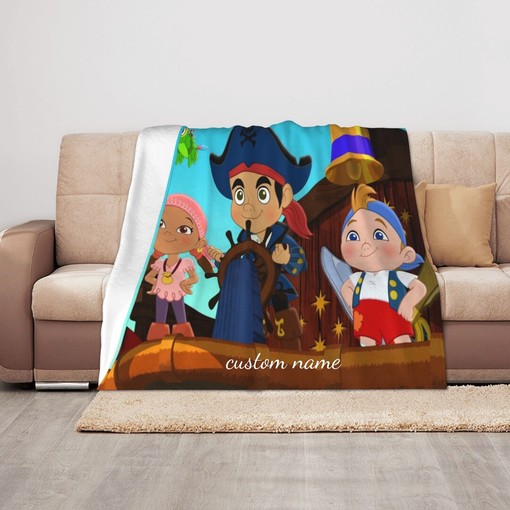 Personalized Disney Jake And The Never Land Pirates Quilt Bed Set Blanket - Home Decoration