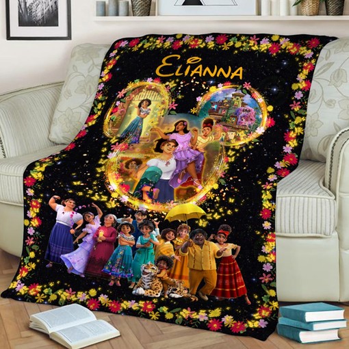 Personalized Encanto Mink Quilt Blanket Bedding Set, Encanto Movie Birthday Kid Blanket Gift Idea, Great Gifts for Family