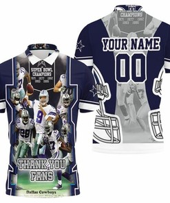 Thank You Dallas Cowboys Fans Super Bowl 2021 NFC East Division Personalized 3D All Over Print Polo Shirt