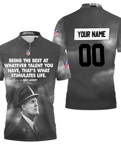 Tom Landry Quote Dallas Cowboys Personalized Polo Shirt