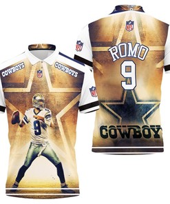 Tony Romo 9 Dallas Cowboys 3D All Over Print Polo Shirt Jersey
