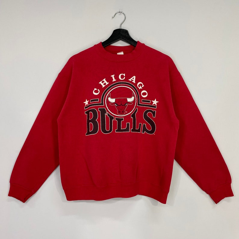 Vintage 90s Chicago Bulls Sweatshirt Chicago Bulls Crewneck Chicago Bulls Sweater Pullover