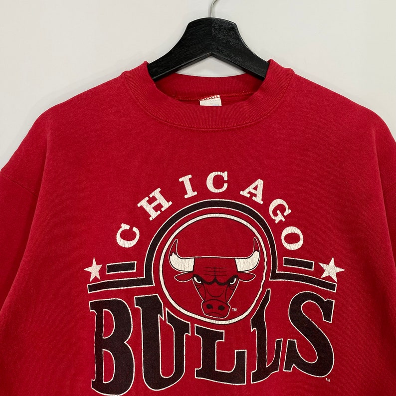 Vintage 90s Chicago Bulls Sweatshirt Chicago Bulls Crewneck Chicago Bulls Sweater Pullover - Image 2