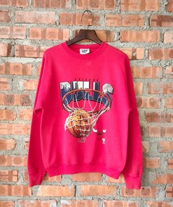 Vintage 90s Distressed NBA Chicago Bulls Sweatshirt Hoodie Shirt Gifts for Fans